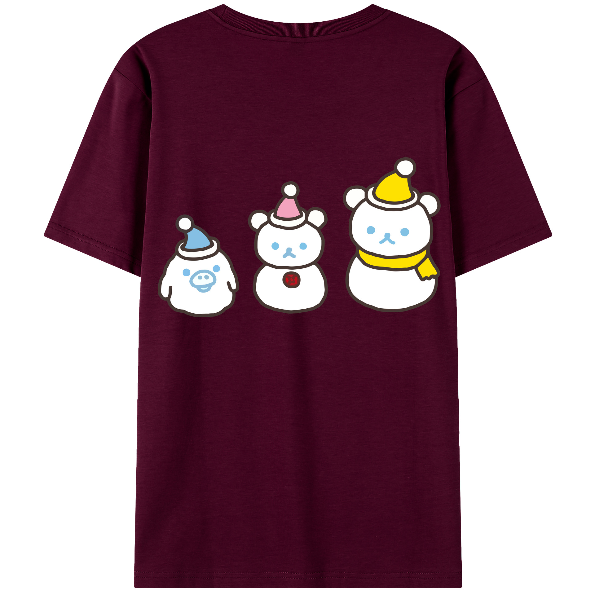 （画像用） リラックマ リラックマ キイロイトリ Rilakkuma Korilakkuma Kiiroitori レディース半袖Tシャツ(バックプリント)